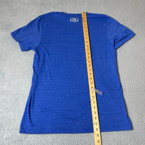 New York Mets Under Armour Tee Youth M Blue Short Sleeve Pullover Loose Fit - Picture 5 of 6